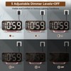 Peakeep Slim Digital Mirror Clock, Aesthetic Alarm Clock for Bedroom
