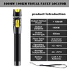 Visual Fault Locator, 100mW Fiber Optic Cable Tester Meter VFL