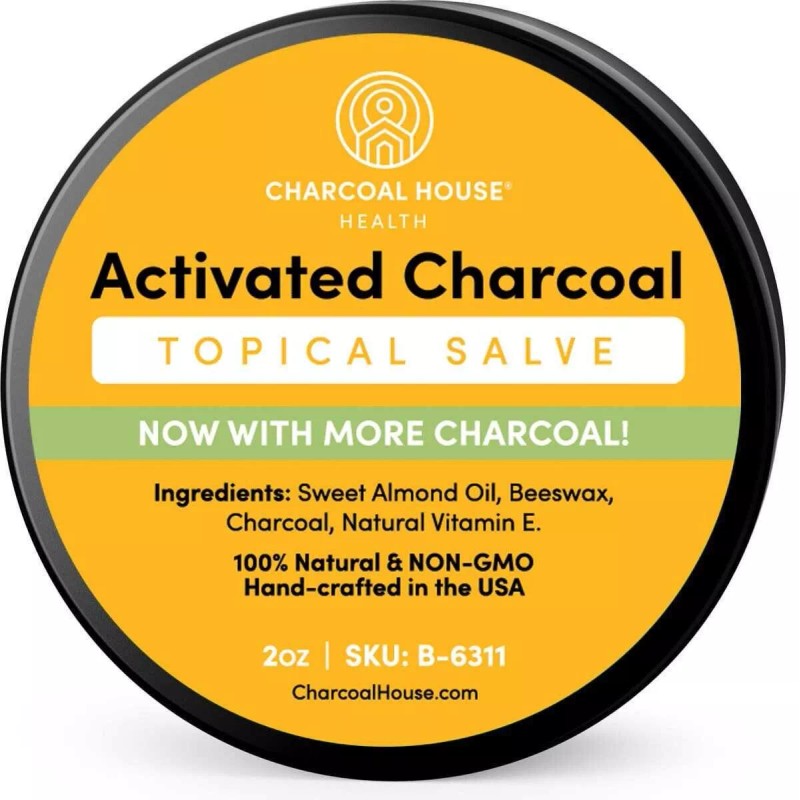 Charcoal House Activated Charcoal Topical Salve 2 oz jar