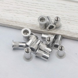 Pxyelec 100pcs M5 Flat Head Aluminum Rivet Nut Blind Insert Nut (5mm)