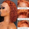GOLFMAX Ginger Water Wave Bob Wig Human Hair Transparent HD