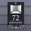 Custom Signs Solar Illuminated Modern Anthracite House Number Sign 24cm