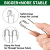 15 Pcs Large Safety Pins, 3 Inch / 75 mm