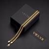 VEXXS Men's Gold Chain, 14K Real Gold Plated Miami Cuban