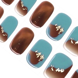 DANNI&TONI Gel Nail Seal, Curing Type, Nail Seal, Nail Gel, Color, Nail Seal, Gel Nail Seal, Nail Parts, Gel Nail Kit, Color Gel, Long Lasting, 28 Stickers (Mint Coffee)