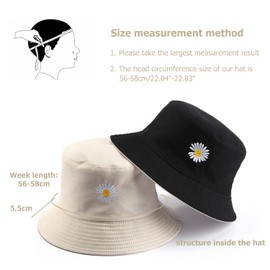 JMITHA Fishing Hats Bucket Hat Men's Fishing Hat Women's Colourful Fishing Hat Sun Hat Summer Hat Fishing Hats for Women Men Sun Hats for Women Print Beach Hat Fisherman Hat Unisex, Little Daisy
