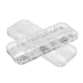 BIUDECO Create Irresistible Nail Designs Flat Bottom Diamond Jewelry Charms Rhinestones Pearls Boxes