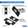 XFORT Tubular Latch, Matt Black, Tubular Door Latch for Internal