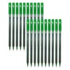 SAINO Softek Ballpoint Pens, GREEN, Fine Point (0.7mm), Pack of