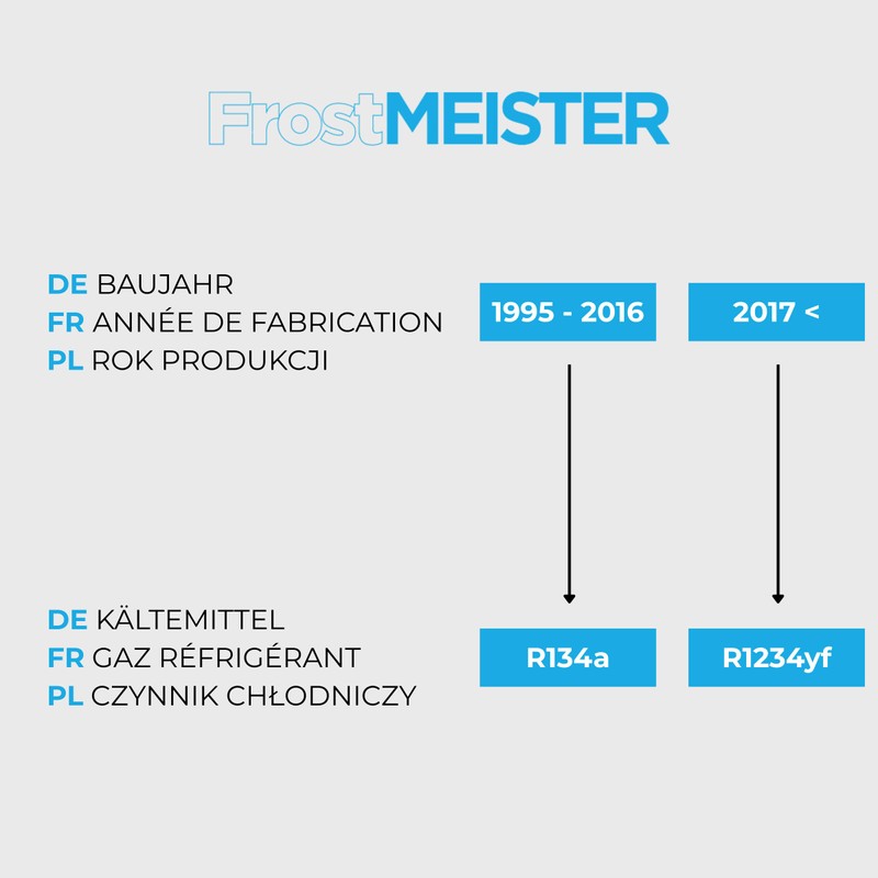 FrostMEISTER 2-in-1 Car Air Conditioner Refill Kit (2 x 400