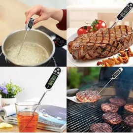 Termómetro Digital de Cocina con Sonda, Pack de 2 Blancos, Para Carne, Barbacoa y Líquidos                                                            