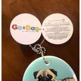 Department 56 Deptartment 56 Go Dog Pug Ceramic Christmas Ornament #4039515, New with Tag