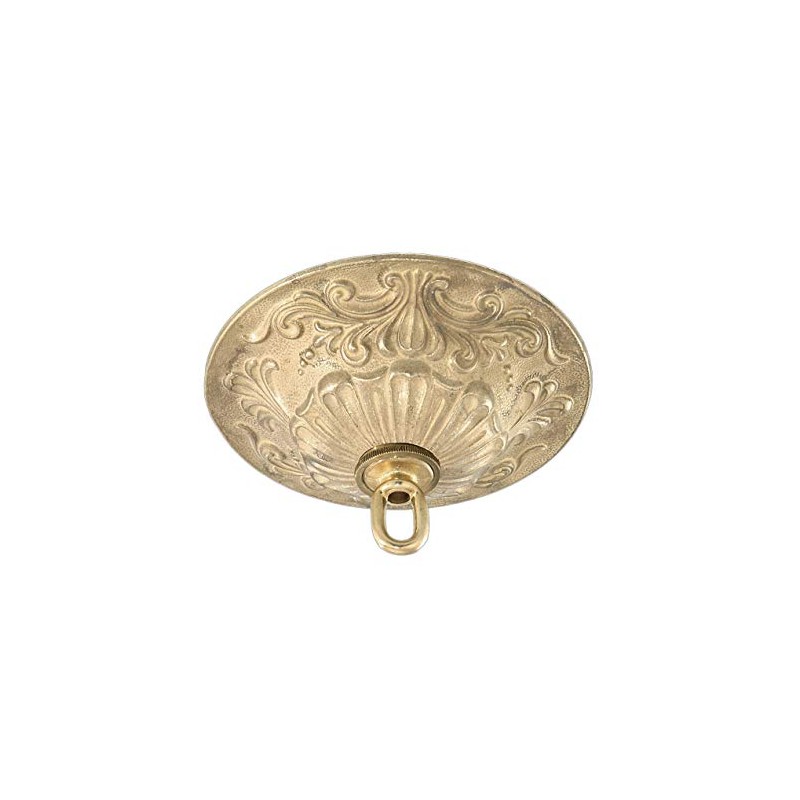 B&P Lamp® Heavy, Antique Style Cast Brass Ceiling Light Canopy