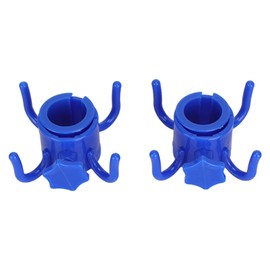Umbrella Hooks, Pack of 2, Fden Grass Trimmer Accessory Plastic, 4 Prongs, Towel, Hat, Sunglasses Holder, Beach Umbrella, Hanging Hook, Umbrella Hanger (Blue)