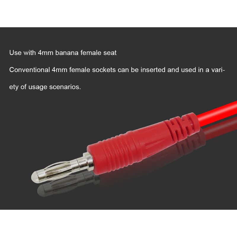 Multimeter Test Leads, 2PCS Alligator Clips Test Leads, Crocodile Clips