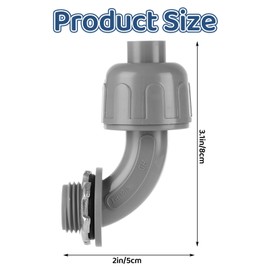 1/2 Inch Liquid Tight Connector 30 Pack PVC Flexible Conduit Connector 90 Degree Electrical Conduit Fittings for Home Kitchen and Bathroom Conduit Connector