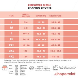 SHAPERMINT Compression Shorts - High Waisted Women Mesh Body Shaper Shorts - Under Dress Shapewear Shorts, No Chub Rub - Women's Thigh Slimmer for Dresses - from Small to Plus Size, X-Large, Black