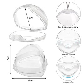 Paquete de 3 Estuches para Chupete, Transparente Chupete Pezón Caja de Almacenamiento Contenedor, Contenedor para Chupete para Viajes, Portátil Chupete Caja