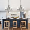 TODOLUZ 5-Lights Chandelier for Dining Room, Farmhouse Clear Glass Pendant