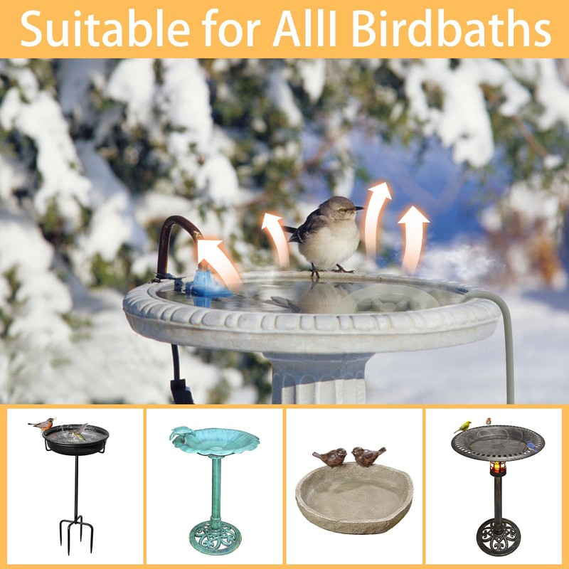 Bird Bath Heater,Birdbath Heater for Winter Outdoors, 70 Watts Pond