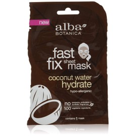 Alba Botanica Alba Bontanica Fast Fix Sheet Mask, Coconut Water Hydrate, 1 Oz