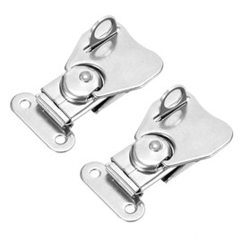 uxcell 1.97-inch SUS304 Stainless Steel Butterfly Twist Latch Keeper W Padlock Hole for Case Box - 2 Pcs