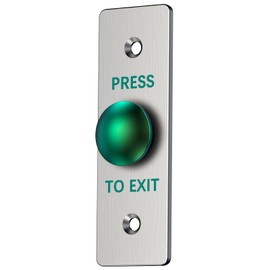 Push to Exit Button， Stainless Steel Door Bell Type Round Request to Exit Button ，Push to Exit NO COM Switch for Door Access Control