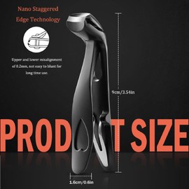 Winkelkopf Nagelknipser für Dicke Fußnägel, Fleymu Ergonomischer Nagelknipser Fußnägel Set, Nagelzwicker, Nagelclipper mit Auffangbehälter, Premium Stahl- Nail Clipper, für Senioren Männer und Frauen