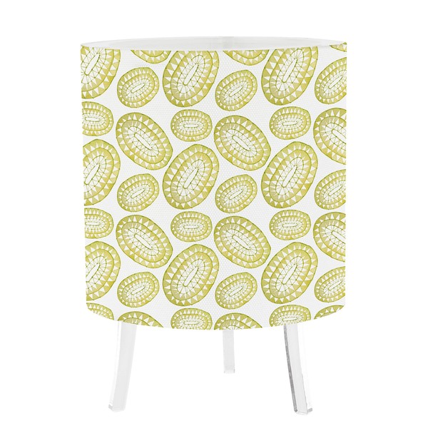 LED Desk Lamp - Bohemian Circles Gold Canvas Printed Table