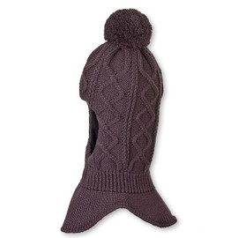 Sterntaler Baby Girls' Scarf Hat Toddler Scarf Hat Bobble Knitted, red