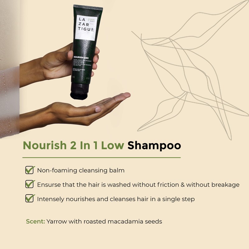 Lazartigue Nourish 2-In-1 Low Shampoo For Women 5.1 oz Shampoo