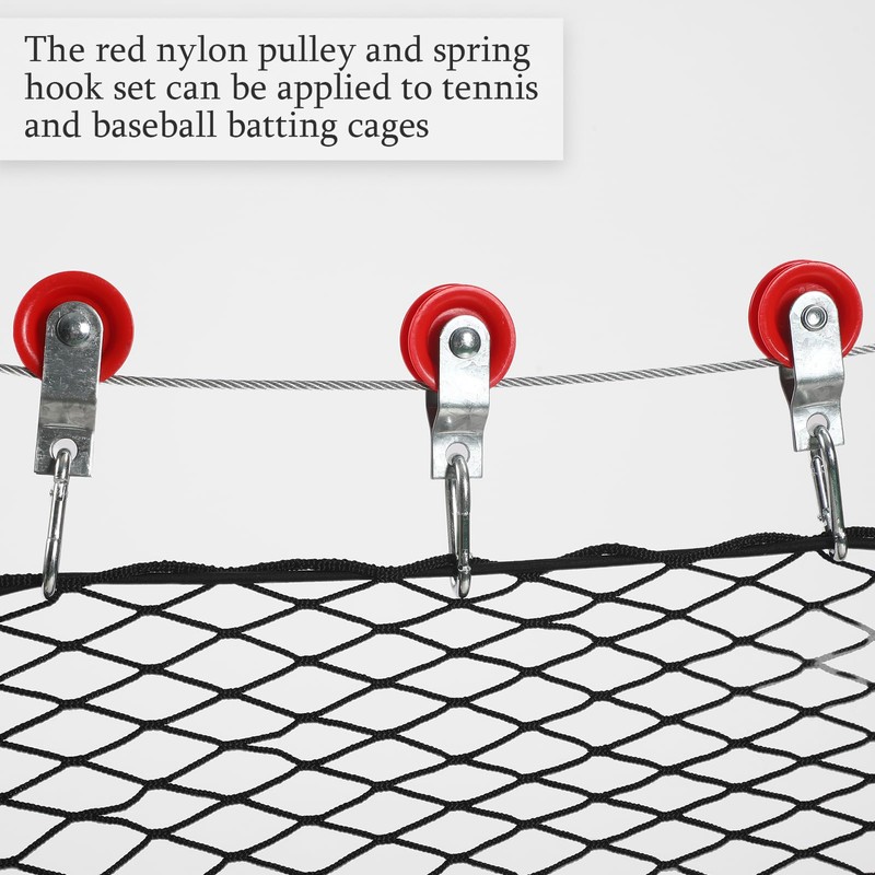 Tondiamo 15 Sets 1-3/4" Red Nylon Pulley and 1/4" Spring