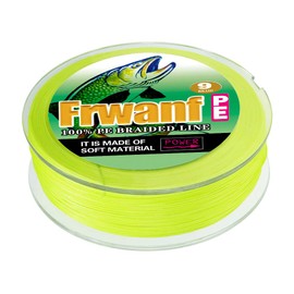 Frwanf PE Line X9 Green Super Strong High Sensitivity Abrasion Resistant Low Elongation Fishing Line 9 Strands