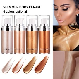 Mysense Body Contour Highlighter Makeup Set,Face Body Illuminator,Liquid Highlighter Makeup Moisturizing Face Luminizer,Waterproof Smooth Shine Shimmer Glow Foundation - Bronzer Body & Face(#3 Bronze Gold)