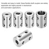 sourcing map Rigid Screw Coupling 6mm to 6mm Shaft Coupler
