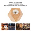 Wooden Diamond Lamp Base E27 Socket Modern Small Wood Table
