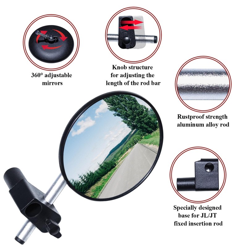 Buling Doors off Mirrors Professional Off-road Rearview Mirrors 2025 Improved