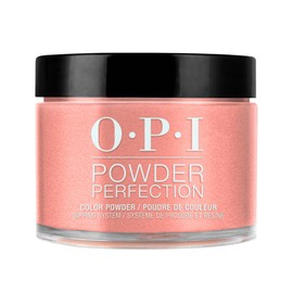 OPI Powder Perfection Stardust It Off | Opaque Bright Orange Glitter Nail Dipping Powder | Metallic Mega Mix Collection