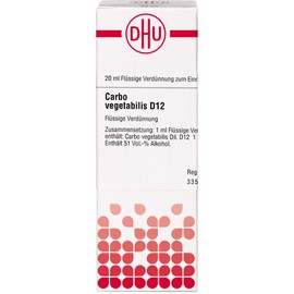 DHU Carbo Vegetabilis D12 Dilution, 20 ml Solution