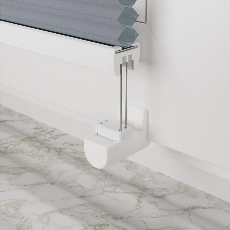 Metal Klemmfix clamp holder for clamping tensioned pleated blinds to