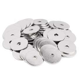 50PCS 1/4" x 1-1/4" Fender Washers, 18-8(304) Stainless Steel Flat Fender Washer, 1/4" ID x 1-1/4" OD, 0.06'' Thick
