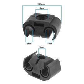 JNNJ Pack of 50 Brake Line Attachment Double Clip, Car Brake Line Clip, Brake Hose Brake Hoses, Double Clip Clamp, General Automotive Accessories