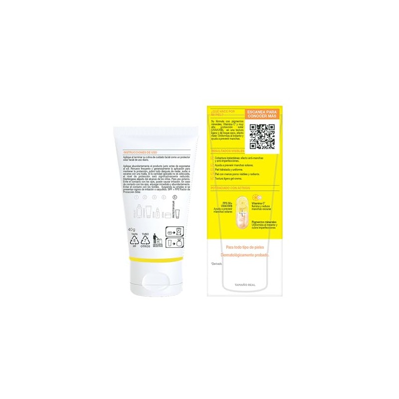 Garnier Protector Solar FPS50 Super UV Toque Seco Color Tono