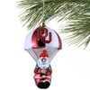 Oklahoma Sooners Parachute Santa Claus Blown Glass Ornament