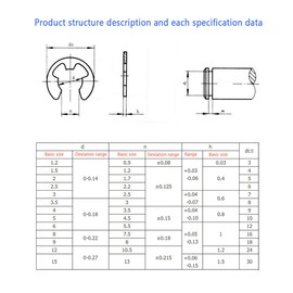 Stainless Steel Circlips Assorted, 510 Pcs Metal E Clips Assortment Set 14 Sizes Retaining Clips (1.5/2/2.5/3/3.5/4/5/6/7/8/9/10/12/15mm) for Internal External Shaft Fastener