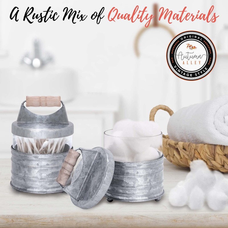 Autumn Alley Rustic Bathroom Accessories Set 4 - Galvanized Soap