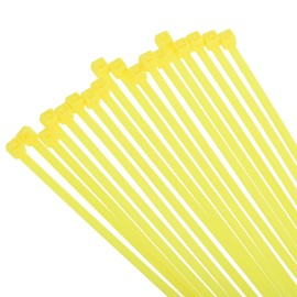 sourcing map 100PCS Cable Zip Ties 12 Inch, Self-Locking Nylon Wire Ties with 30 lbs Tensile Strength for Indoor and Outdoor, Yellow
