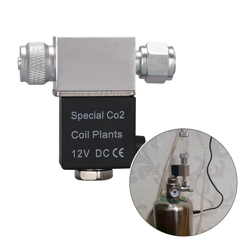 DONGKER CO2 Solenoid Valve, DC 12 V Aquarium CO2 Regulator,