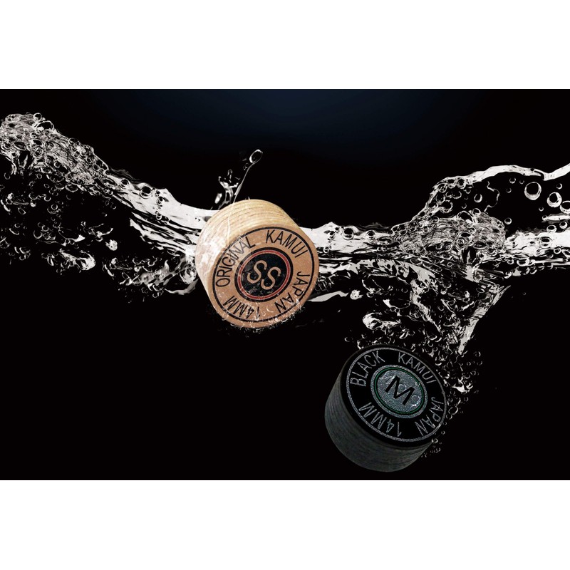 KAMUI Black Laminated Pool Billiard CUE TIP1 pc (Soft, 12