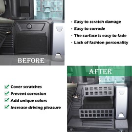 PIUGILH Rear Trunk Cargo Rack Basket Tray Compatible with Land Rover Defender 110 2020-2024 Accessories, Interior Trunk Storage Organizer,Black (Right Side)